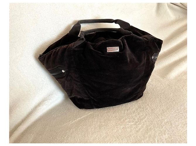 Borsa Sonia Rykiel in velluto marrone scuro - vista 2