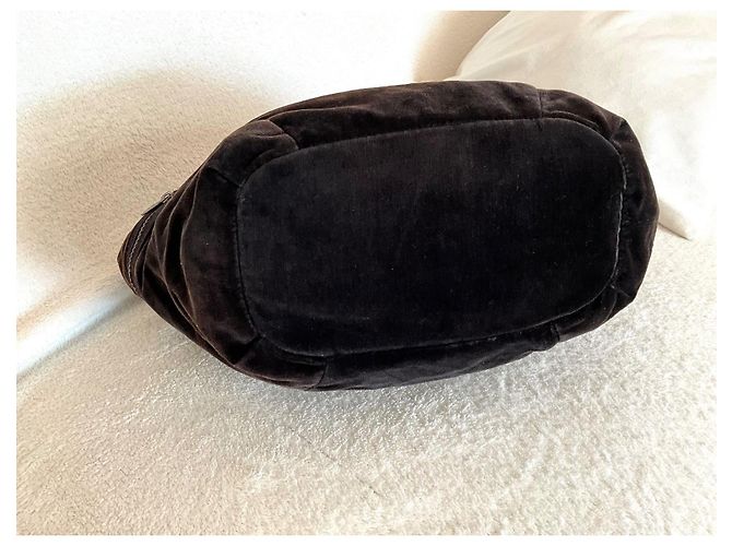 Borsa Sonia Rykiel in velluto marrone scuro - vista 4