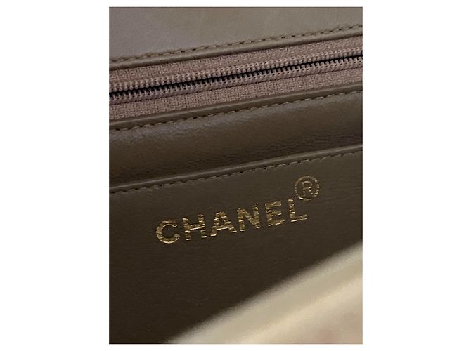 Borsa a spalla Chanel Mademoiselle Horizontal Beige Agnello - vista 12