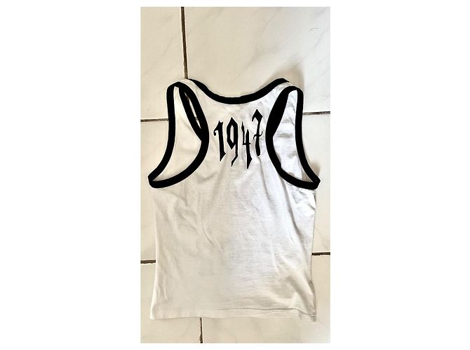 Top Christian Dior Street Chic de algodón blanco - vista 7