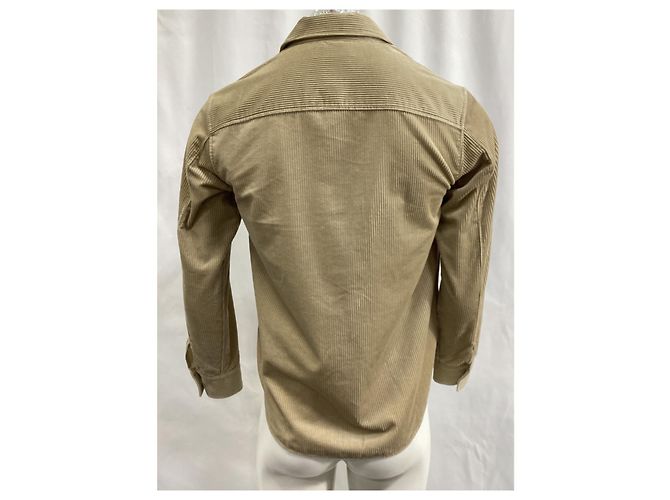 Autre Marque Sig. P. Camicia button-down in velluto a coste marrone - vista 11