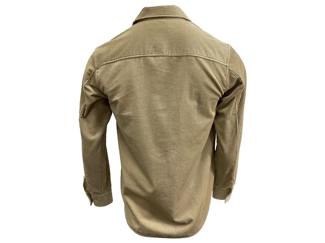 Autre Marque Sig. P. Camicia button-down in velluto a coste marrone - vista 4