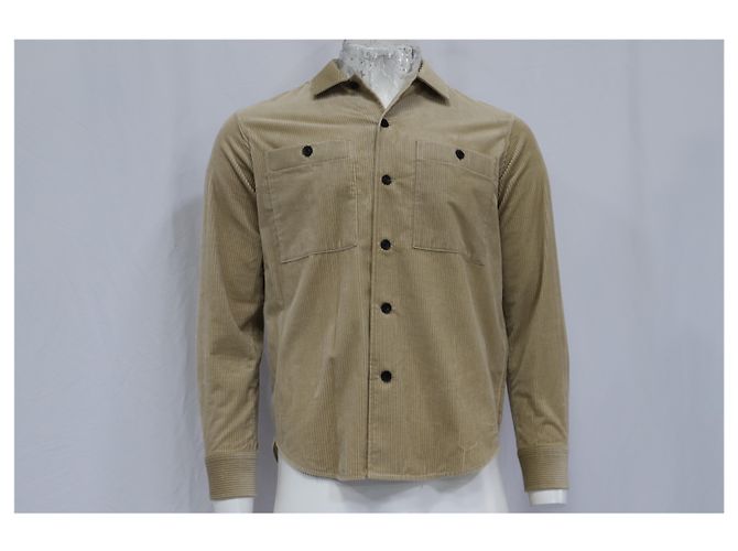 Autre Marque Sig. P. Camicia button-down in velluto a coste marrone - vista 7