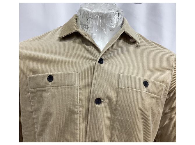 Autre Marque Sig. P. Camicia button-down in velluto a coste marrone - vista 8