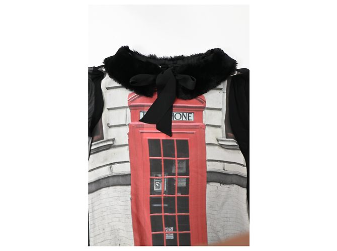 Multicolor Seidentop mit Telefonprint von Moschino Cheap & Chic London - Ansicht 10