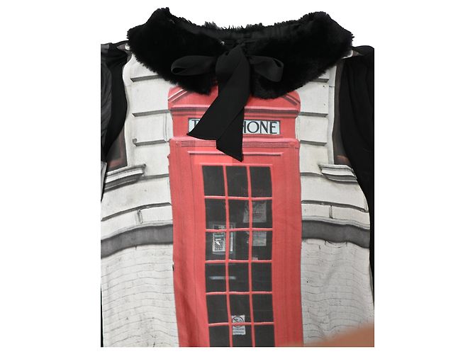 Multicolor Seidentop mit Telefonprint von Moschino Cheap & Chic London - Ansicht 5