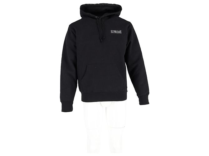 Sweat à capuche Supreme Decline en coton noir - vue 4