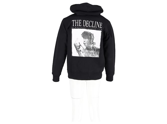 Sweat à capuche Supreme Decline en coton noir - vue 6