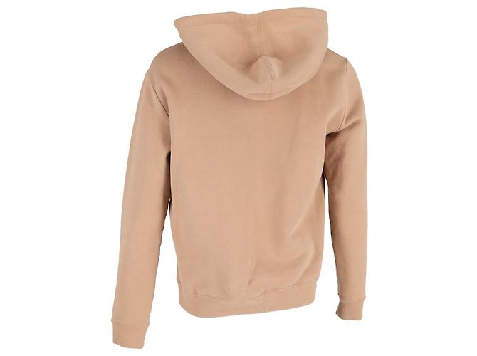 Hoodie Saint Laurent Rive Gauche in cotone beige - vista 3