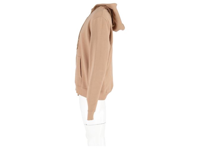 Hoodie Saint Laurent Rive Gauche in cotone beige - vista 5