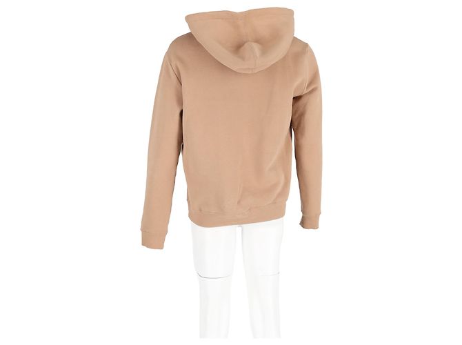 Hoodie Saint Laurent Rive Gauche in cotone beige - vista 6
