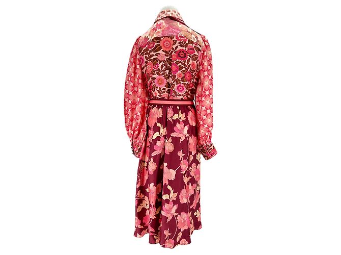 Vestido maxi de seda estampada rosa con cinturón Zimmermann - vista 2