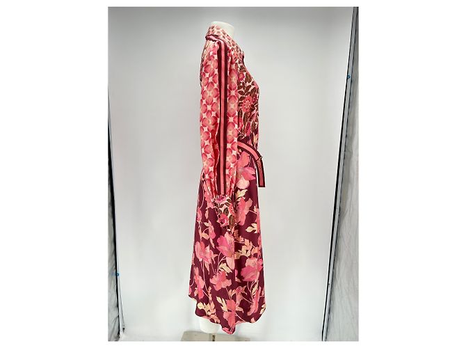 Vestido maxi de seda estampada rosa con cinturón Zimmermann - vista 3