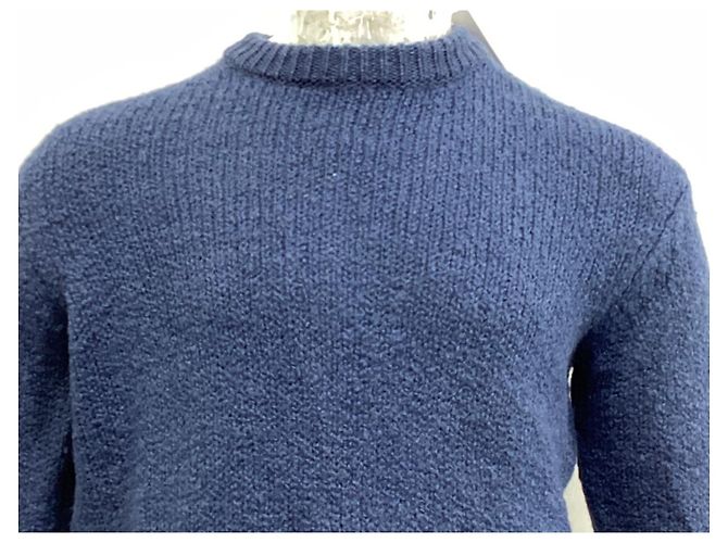Autre Marque Hr. P. Strickpullover aus marineblauer Wolle - Ansicht 10