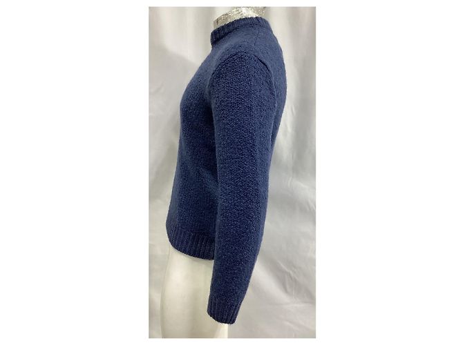 Autre Marque Hr. P. Strickpullover aus marineblauer Wolle - Ansicht 11