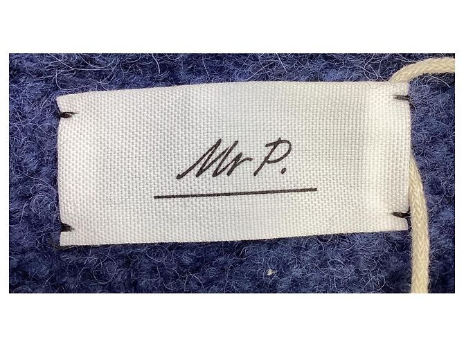 Autre Marque Hr. P. Strickpullover aus marineblauer Wolle - Ansicht 14