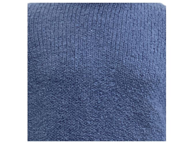 Autre Marque Hr. P. Strickpullover aus marineblauer Wolle - Ansicht 2