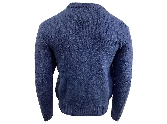 Autre Marque Hr. P. Strickpullover aus marineblauer Wolle - Ansicht 4
