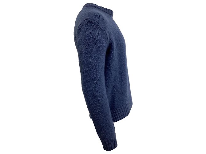 Autre Marque Hr. P. Strickpullover aus marineblauer Wolle - Ansicht 5