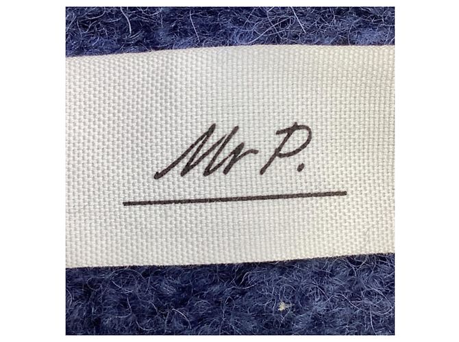 Autre Marque Hr. P. Strickpullover aus marineblauer Wolle - Ansicht 6