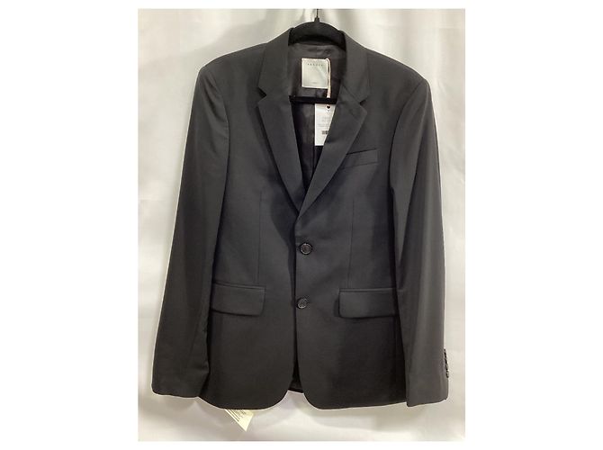 Blazer de lana negra Sandro Paris de un solo botón - vista 5