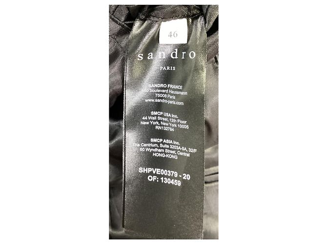 Blazer de lana negra Sandro Paris de un solo botón - vista 8