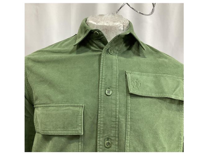 Camisa Patchwork JW Anderson em veludo verde - vista 10