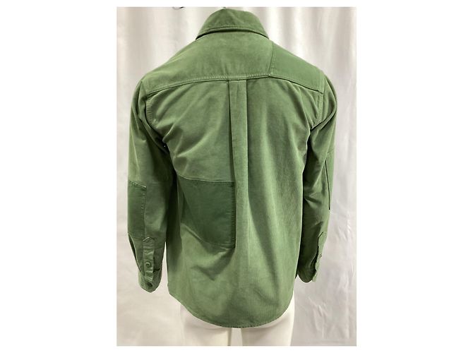 Camisa Patchwork JW Anderson em veludo verde - vista 11