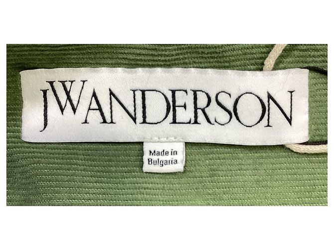 Camisa Patchwork JW Anderson em veludo verde - vista 13