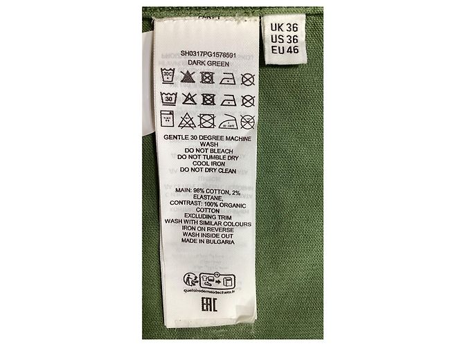 Camisa Patchwork JW Anderson em veludo verde - vista 14