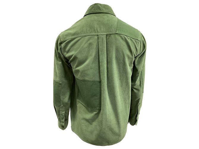 Camisa Patchwork JW Anderson em veludo verde - vista 4