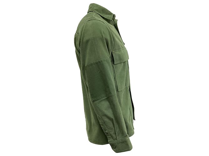 Camisa Patchwork JW Anderson em veludo verde - vista 5