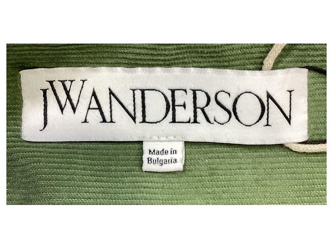 Camisa Patchwork JW Anderson em veludo verde - vista 6