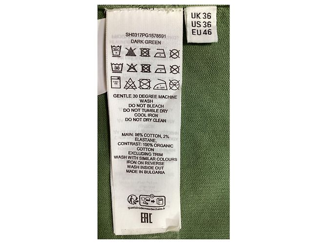 Camisa Patchwork JW Anderson em veludo verde - vista 7