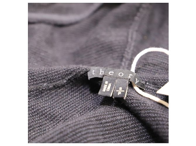 Theory Kapuzenpullover mit Reißverschluss aus marineblauer Wolle - Ansicht 5