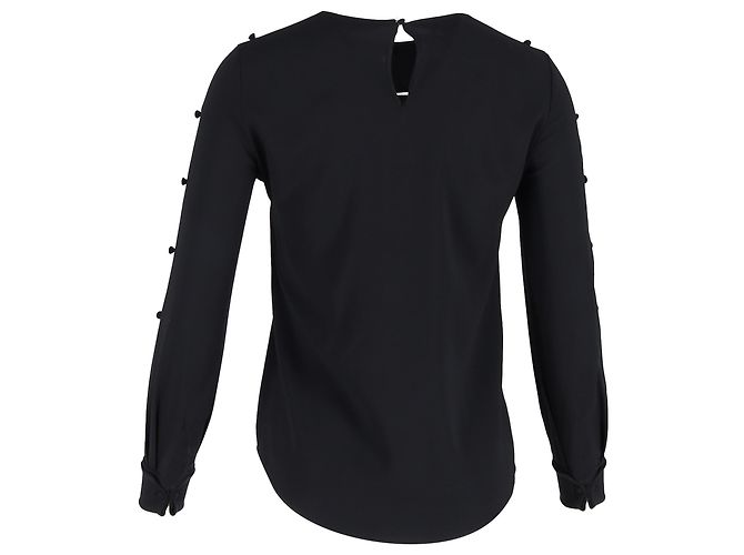 Blusa con scollo a barca in seta nera Oscar de la Renta Nero - vista 3