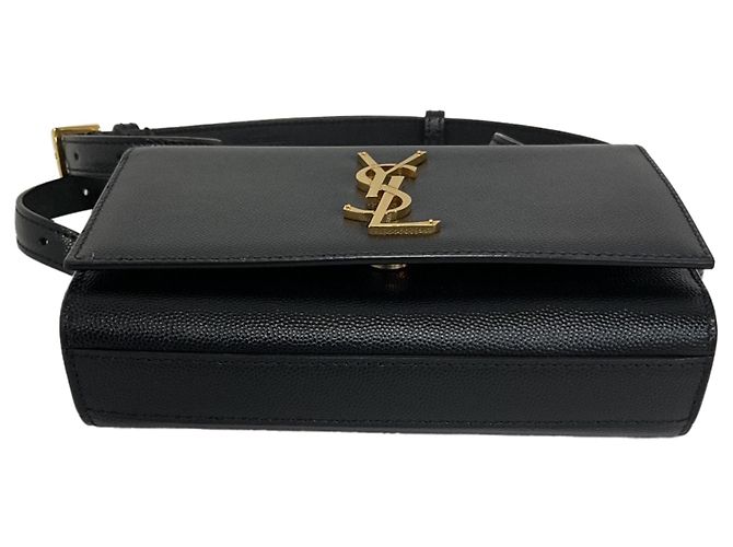 Bolso de cinturón Kate de Saint Laurent en cuero negro - vista 6