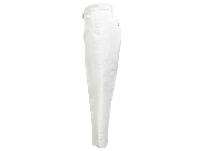 Pantalones de gabardina elástica Joseph Bing Court Light en algodón blanco Crudo - vista 2