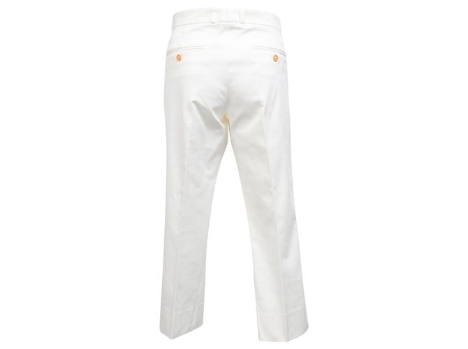 Pantalones de gabardina elástica Joseph Bing Court Light en algodón blanco Crudo - vista 3