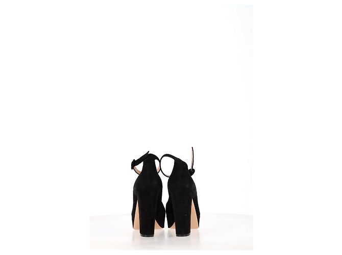 Pumps con plateau e cinturino alla caviglia Gianvito Rossi in suede nero - vista 11