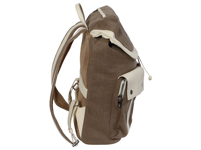Zaino Brunello Cucinelli in cotone marrone - vista 2