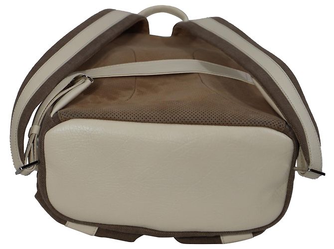 Zaino Brunello Cucinelli in cotone marrone - vista 4