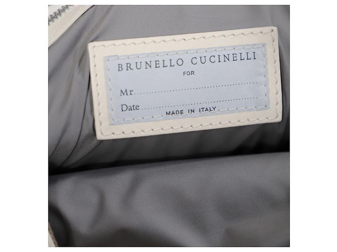 Zaino Brunello Cucinelli in cotone marrone - vista 9