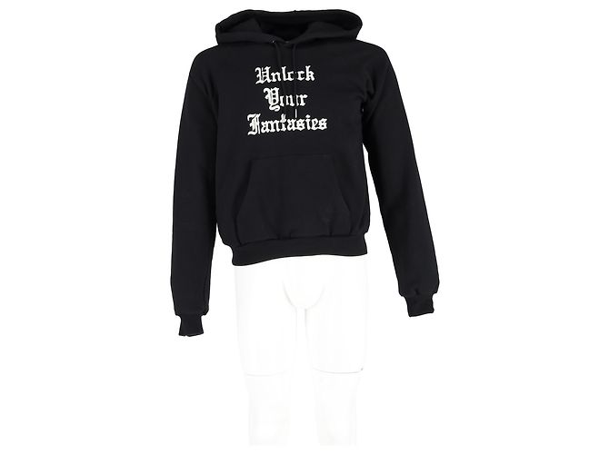 Edge Céline Celine Hoodie Entsperren Sie Ihre Fantasien aus schwarzer Baumwolle - Ansicht 4