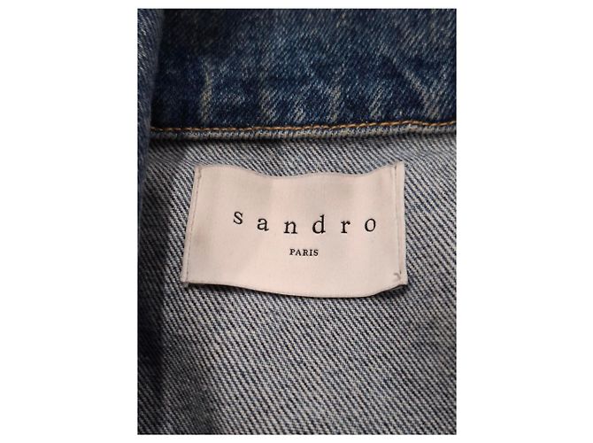 Chaqueta de denim Sandro en algodón azul - vista 6