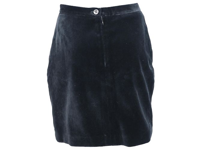 Falda lápiz Joseph en terciopelo negro - vista 3