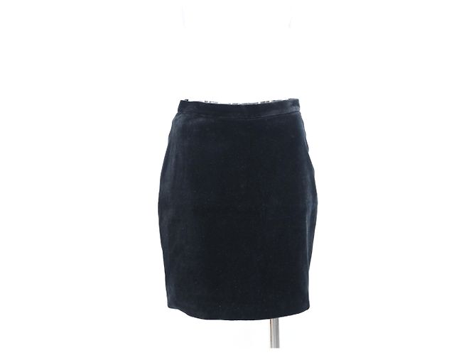 Falda lápiz Joseph en terciopelo negro - vista 5