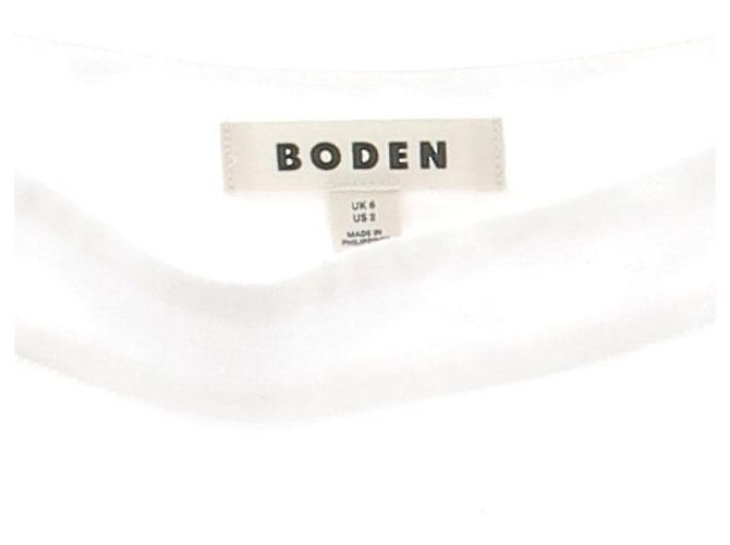 Falda larga de lino blanca Johnnie Boden Blanco - vista 7
