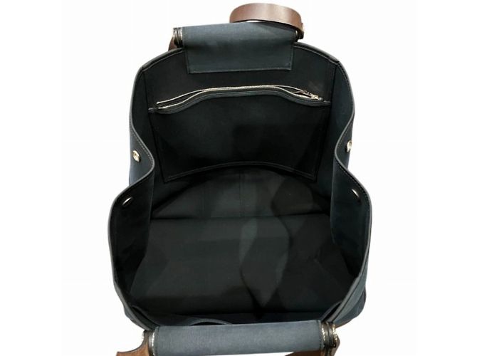 Borsa Tote in Tela Officier Cabag GM di Hermès Blu navy - vista 5