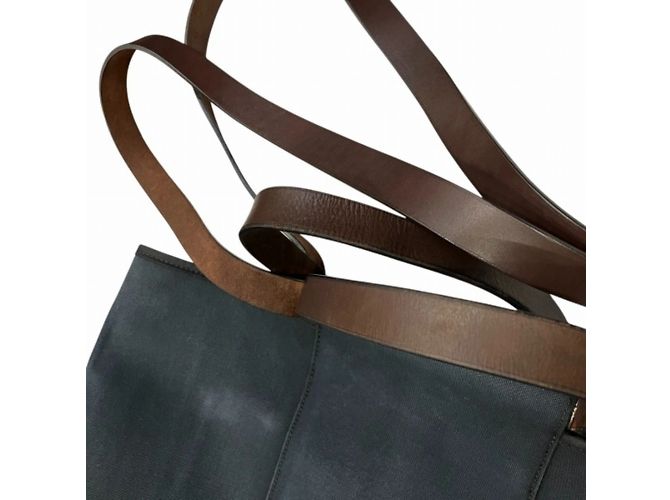 Borsa Tote in Tela Officier Cabag GM di Hermès Blu navy - vista 9